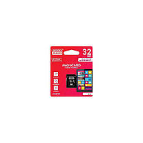 Карта пам'яті MicroSDHC 32GB UHS-I Class 10 Goodram + SD-adapter, фото 4