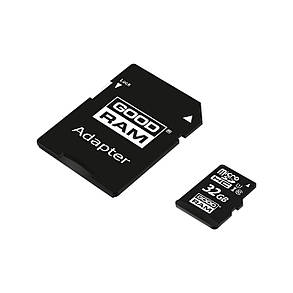 Карта пам'яті MicroSDHC 32GB UHS-I Class 10 Goodram + SD-adapter, фото 1