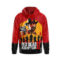 Худі чоловіче з принтом «Вогонь пригод. Adventure Blaze. Red Dead Redemption 2», фото 2