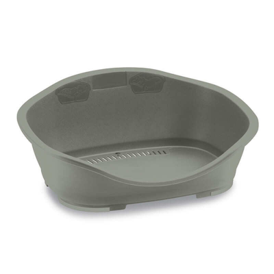 Лежак пластиковий Stefanplast (Стефанпласт) Sleeper Green Line для собак та котів 57х42х25 см сіро-зелений