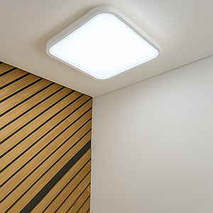 Стельовий LED світильник 70 Вт квадратної форми до 18 м² (Violux MILAN 70W 4500K)