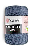 Пряжа для в'язання Yarn Art Macrame cord 3 мм, color 761, джинс