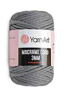 Пряжа для в'язання Yarn Art Macrame Cord 3 mm. 250 г. 85 м. Колір - 774, сірий