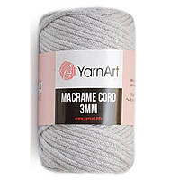 Пряжа для в'язання YarnArt Macrame Cord 3 mm. 250 г. 85 м. Колір 756, світло сірий