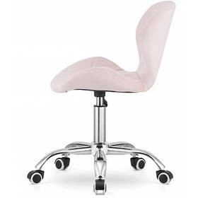 Крісло на колесах Bonro B-531 велюр світло-рожеве