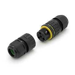 Кабельний з'єднувач EW-M16-2P, під кабель 7-10 мм, 2P, 17.5A, 450V, Black
