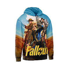 Худі чоловіче з принтом «Фоллаут. Гра. Персонажі. Fallout. Game. Characters»