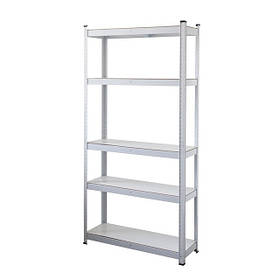 Стелаж металевий 180х90х40 Siker GoodTool P9040L білий 5 полиць