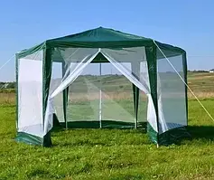 Садовий павільйон намет з москітною сіткою 4х4 (2х2х2) 6 стінок