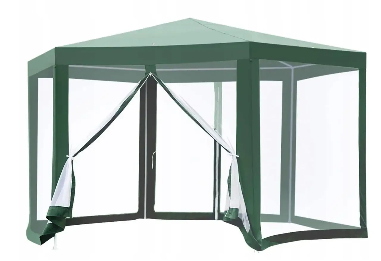 Садовий намет павільйон намет 4х4 (2х2х2) 6 стенок з москітної сітки