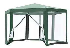 Садовий намет павільйон намет 4х4 (2х2х2) 6 стенок з москітної сітки