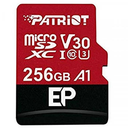 Карта пам`ятi MicroSDXC 256GB UHS-I/U3 Class 10 Patriot EP A1 R90/W80MB/s + SD-adapter, фото 1