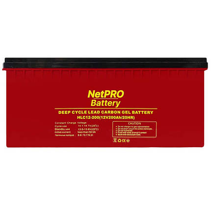 Акумулятор NetPRO HLC 12-200 (12V/200Ah carbon GEL), фото 1