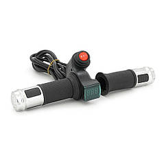 DR-ручка газу з кнопкою для електровелосипеда 12-72V+вольтметр, Box