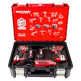 Набір інструменту WORCRAFT XCUBE030, комплект гайковерт + шуруповерт + АКБ + ЗП, фото 2