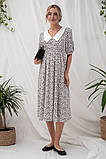 Трендова сукня для вагітних та годування Georgia молочна з чорним принтом, фото 3