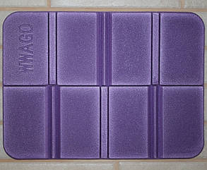 Килимок-сидушка кемпінговий складаний для сидіння Wwago фіолетовий