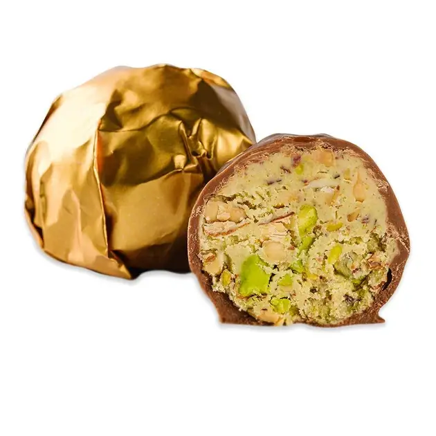Дубайські цукерки Lux Choco катаїфі з подрібненим мигдалем, фісташкою та лісовими горіхами