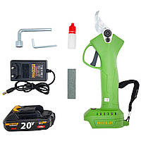 Акумуляторний садовий секатор Procraft ES18LiB, АКБ 2А/г, Діаметр різу 30 мм, Гарантія 3 роки