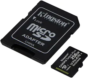 Карта пам'яті Kingston microSDXC 256GB Canvas Select Plus Class 10 UHS-I U3 V30 A1 + SD-адаптер, фото 3
