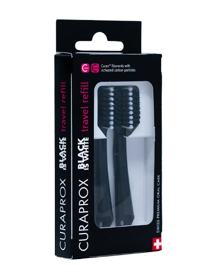 Зубні щітки Curaprox Travel Refill CS 5460 Ultra Soft black – 2 шт