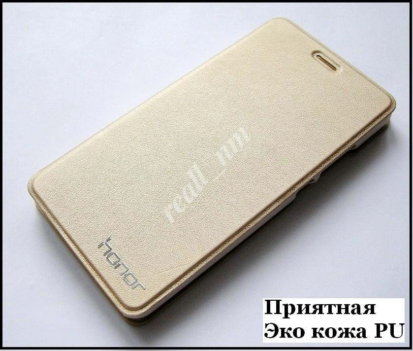 Чохол для Huawei GT3, чохол-книжка Logo Stand золотий