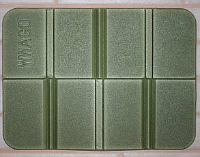 Килимок-сидушка кемпінговий складаний для сидіння Wwago зелений