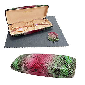 Футляр для окулярів Acropolis Ф-60/81 Snake, шкіряний, принт змія, 142x48x25 мм