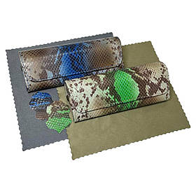 Футляр для окулярів Acropolis Ф-60/80 Snake, шкіряний, зміїний принт, велюр, преміум-якість