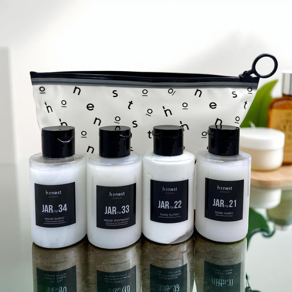 Набір для подорожей body&hair Honest, догляд для тіла та волосся, фото 1