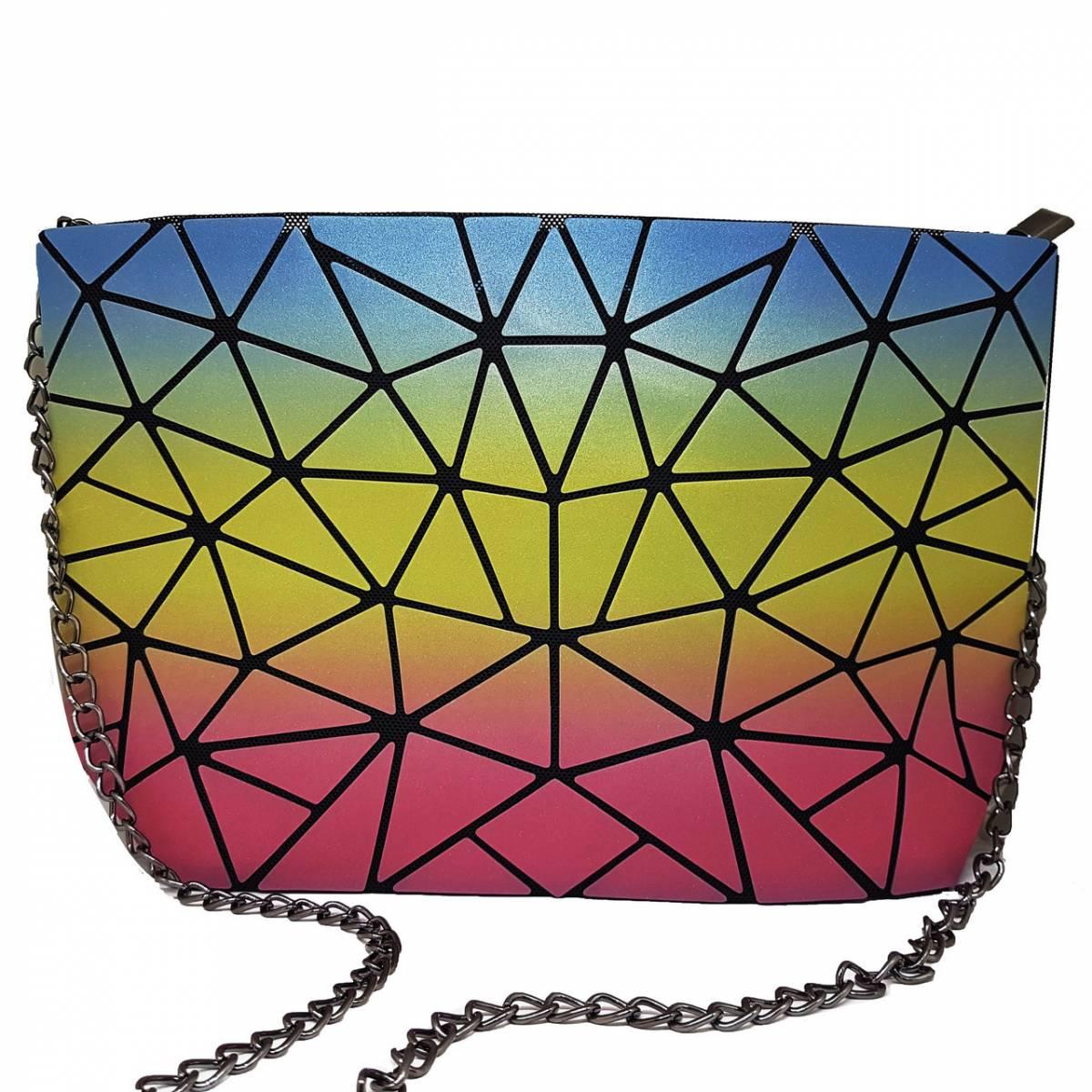Клатч на блискавці Geometry Rainbow