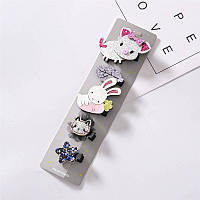 Набір дитячих шпильок гліттер Princess 5pcs Порося