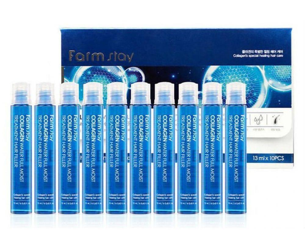 Набір філлеров для волосся Farm Stay Collagen Water Full Moist Hair Treatment Fille 10шт за 13мл