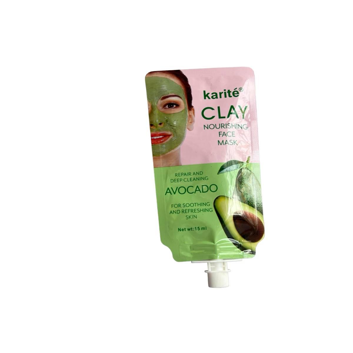 Очисна глиняна маска з авокадо Clay Nourishing Face Mask Avocado 15 ml