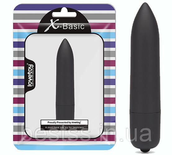 Вібропуля з одним режимом вібрації X-Basic Bullet Long One Speed Black