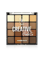 Набір тіней для макіяжу FT COSMETICS CREATIVE PALETTE тон 02 Класичний коричневий 16 кольорів
