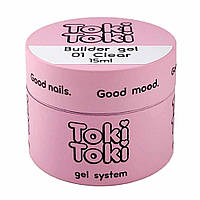 Гель для нарощування нігтів Toki-Toki Builder Gel Clear №01,15 мл прозорий