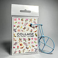 Наклейки для дизайну нігтів COLLAGE 33 (водна основа)