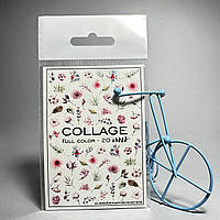 Наклейки для дизайну нігтів COLLAGE 20 (водна основа)