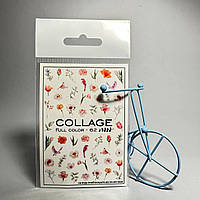 Наклейки для дизайну нігтів COLLAGE 62 (водна основа)