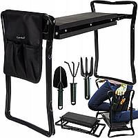 Садовий складний колінник з функцією табурету / лавки Gardlov 4в1 + органайзер та набір інструментів (23731)