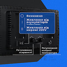 Прямокутна LED лампа U800 RGB відеосвітло для фото, відео 29х17 см зі штативом 2,1 метр. Студійне світло., фото 4