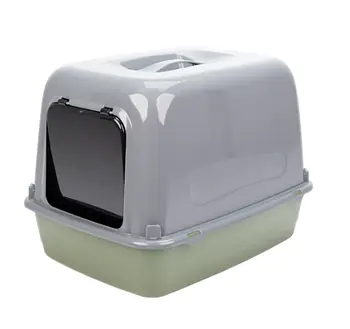 Закритий туалет для кішок з вугільними фільтрами Ferplast CLEAR CAT 10 розмір 47 х 36 х 35 см