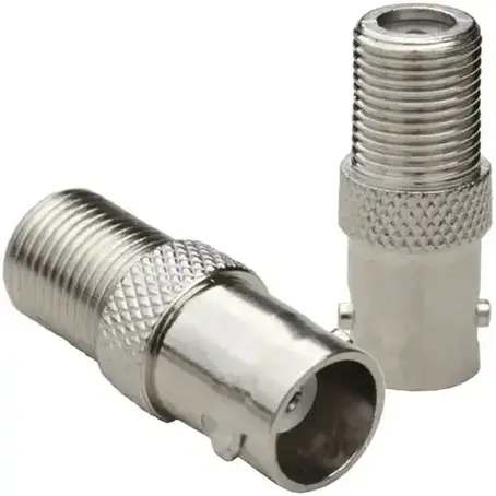 Перехідник TCOM, гніздо BNC — гніздо F, латунь, фото 1