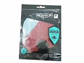 Тканинна Маска для захисту органів дихання з клапаном Fashion бордова