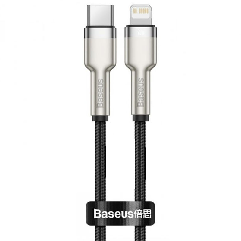 Дата кабель Baseus Cafule Metal Type-C to Lightning PD20W (2m) (CATLJK-B) Черный, фото 1
