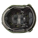 Ультралегкий СТРАЙКБОЛНИЙ шолом Emerson Gear FAST MH Eco олива з регулюванням розміру, фото 4