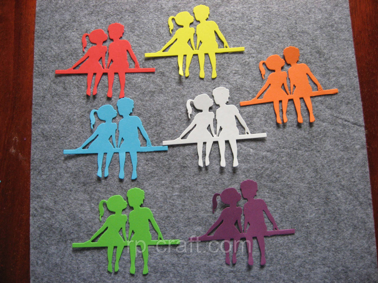 Вирубка з картону. Поцілунок, 75х93 мм, фото 1