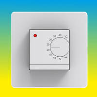 Механічний терморегулятор in-therm RTC 19 sl білий (в рамки від фурнітури Legrand Valena та Schneider Unica)