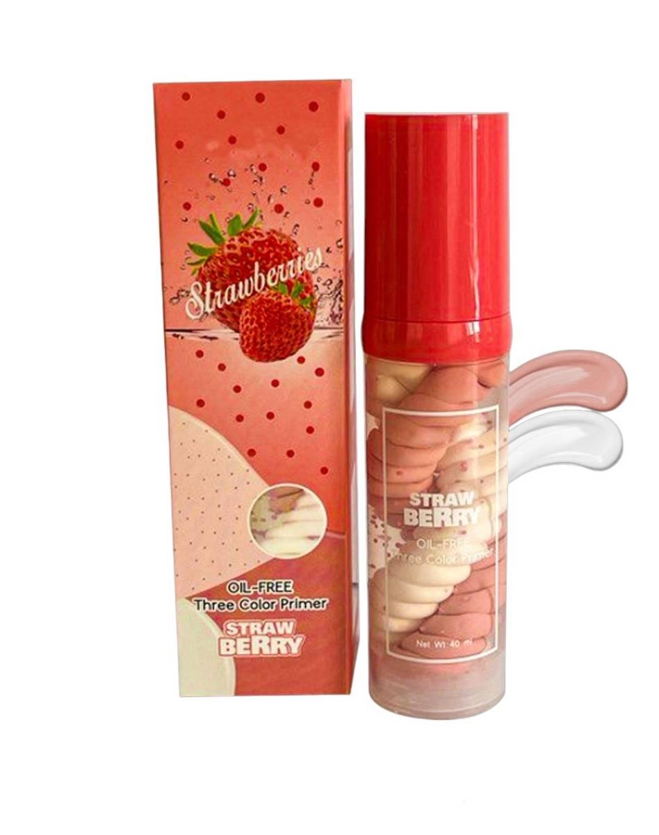 Основа під макіяж із гіалуроновою кислотою Strawberry Oil-Free Three Color Primer 40 ml